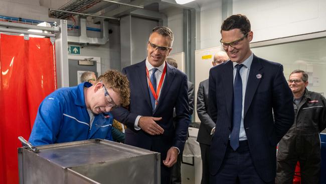 Premier Peter Malinauskas at BAE Systems Submarines Academy for Skills and Knowledge at Barrow-in-Furness, United Kingdom. Picture: BAE SYSTEMS,