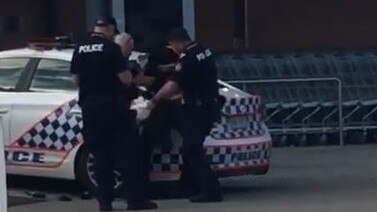 Benjamin Jeremy Burke was arrested outside Aldi in Booval yesterday.