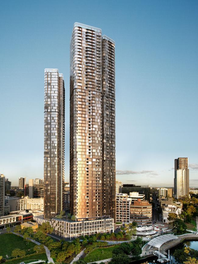 A Meriton apartment block planned for Parramatta.