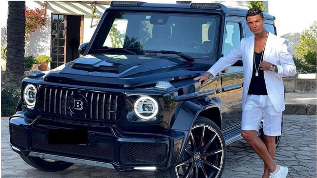 Cristiano Ronaldo and his G-wagon. Picture: Instagram