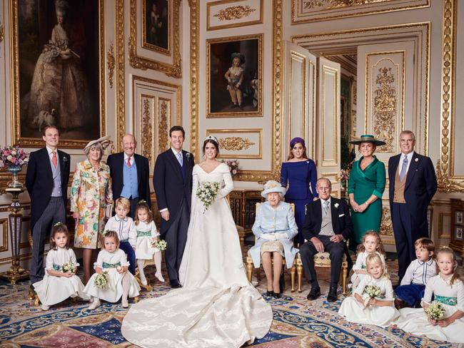 Princess Eugenie and Jack Brooksbank’s wedding. Picture: Alex Bramall / Buckingham Palace / AFP