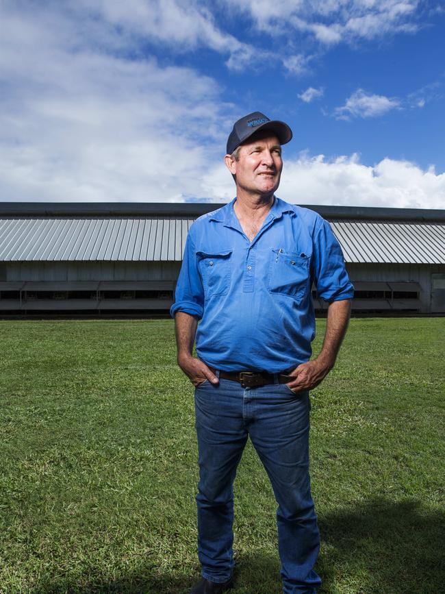 Pig farmer Gary Maguire at Glasshouse Country Farms, Beerburrum, which has been the subject of farm raids by vegan groups. “We just want to be left alone to do our thing.”