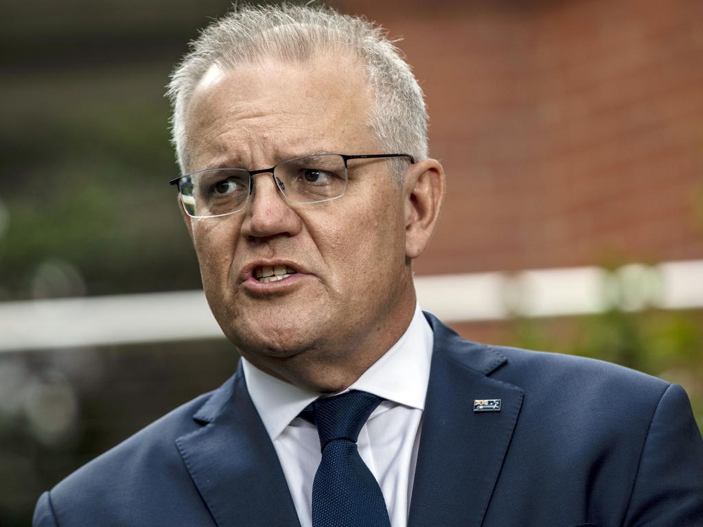 Scott Morrison has defended a slow start to Australia’s vaccine rollout. Picture: Diego Fedele / Getty Images