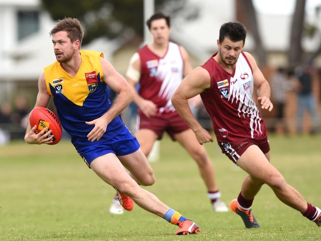 Sean Morris in action for the HDFL interleague team. Picture: David Smith