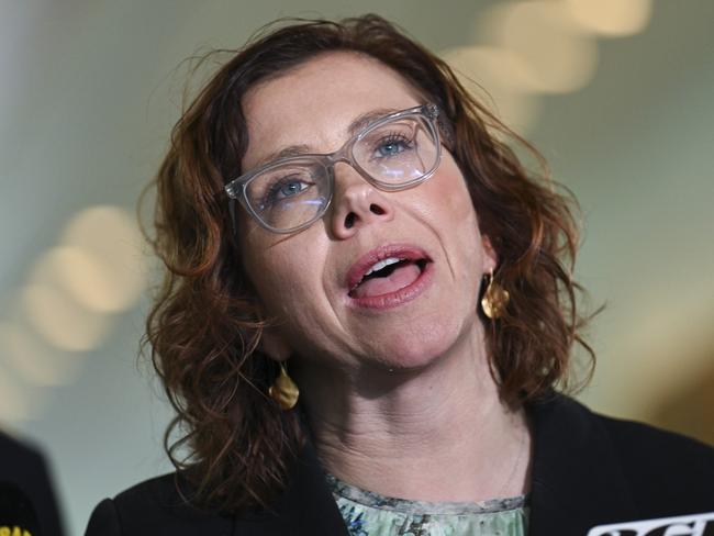 CANBERRA, AUSTRALIA, NewsWire Photos. DECEMBER 4, 2023: Federal Treasurer Jim Chalmers, Minister for Indigenous Australians Linda Burney, Social Services Minister Amanda Rishworth hold a press conference at Parliament House in Canberra. Picture: NCA NewsWire / Martin Ollman