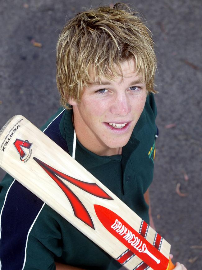 Tim Paine in 2004 as captain of the Australian Under 19 team. 