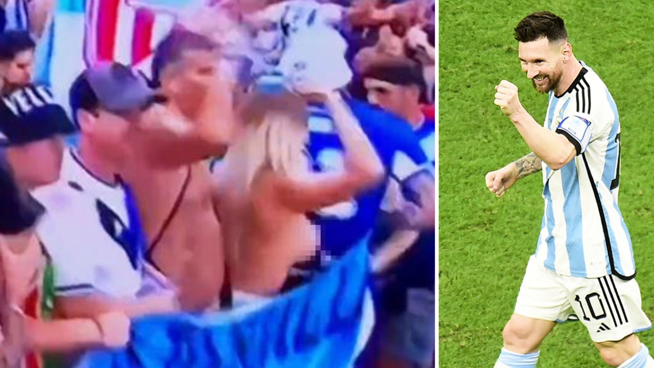 Brazilian Fan Boobs Falls Out of Her Top at World Cup (Photos