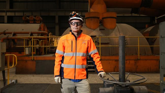 AGL chief operating officer Markus Brokhof in the old turbine hall of the Liddell Power Station. Picture: Britta Campion
