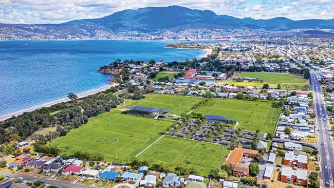 Football Tasmania pitches preferred sites for the 'Home of Football', both being in Clarence, including Wentworth Park. Picture: Supplied.