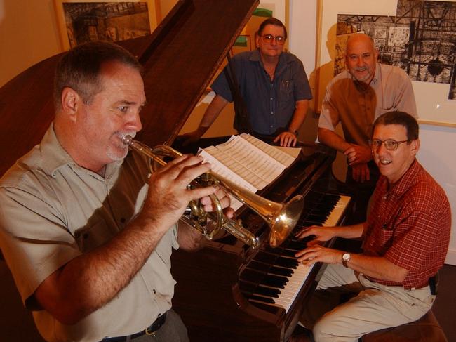 Stokes-Nicholson Big Band. left to right Les Nicholson, Bob Hebden, Bob Passmore and John Ruffle. Picture: Lori Neilsen