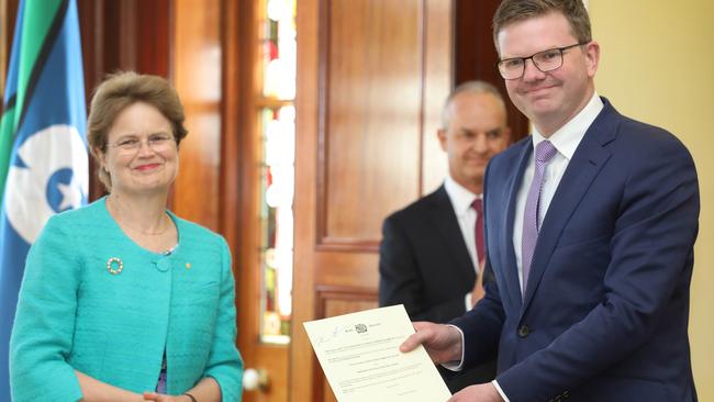 Chris Picton, sworn in as the Minister for Health and Wellbeing. Picture: Dean Martin