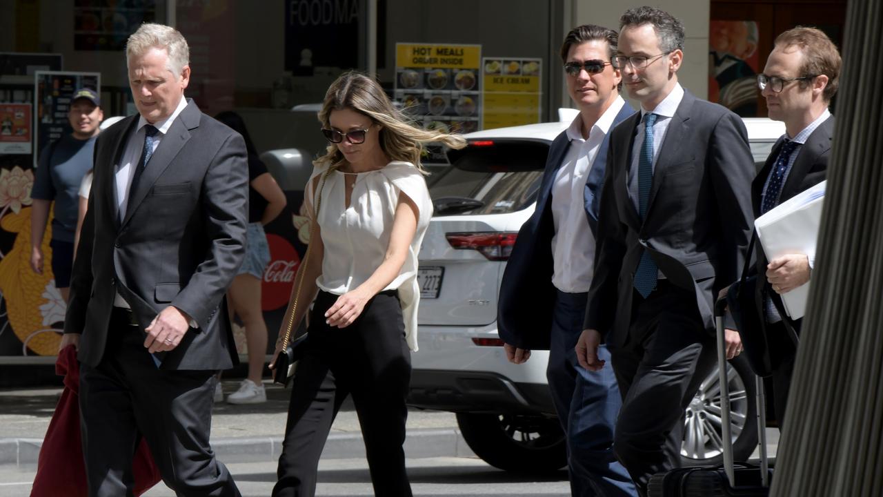 The eldest children of billionaire Gina Rinehart are represented by Christopher Withers SC (far left). Picture: NCA NewsWire / Sharon Smith