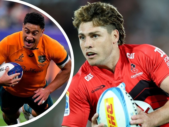 James O'Connor and Wallaby Lalakai Foketi.