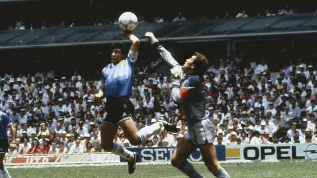 The Hand of God goal at the 11986 World Cup.