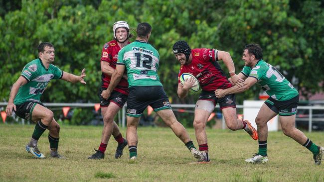 Griffith Uni Colleges Knights and Palm Beach Currumbin Alleygators at Heeb Street, Ashmore. Picture; Glenn Campbell