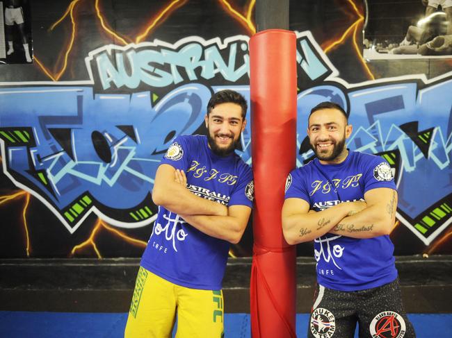 UFC trainer Ashkan Mokhtarian and his brother Suman (left).