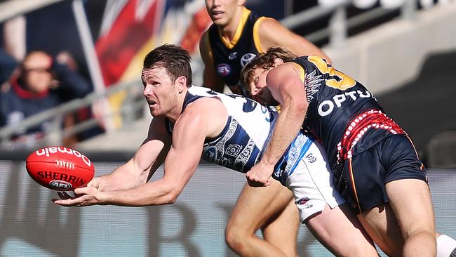 Patrick Dangerfield performed strongly against his former side. Picture: Sarah Reed