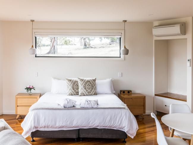 The modern and spacious interior of one of Curringa’s cottages.