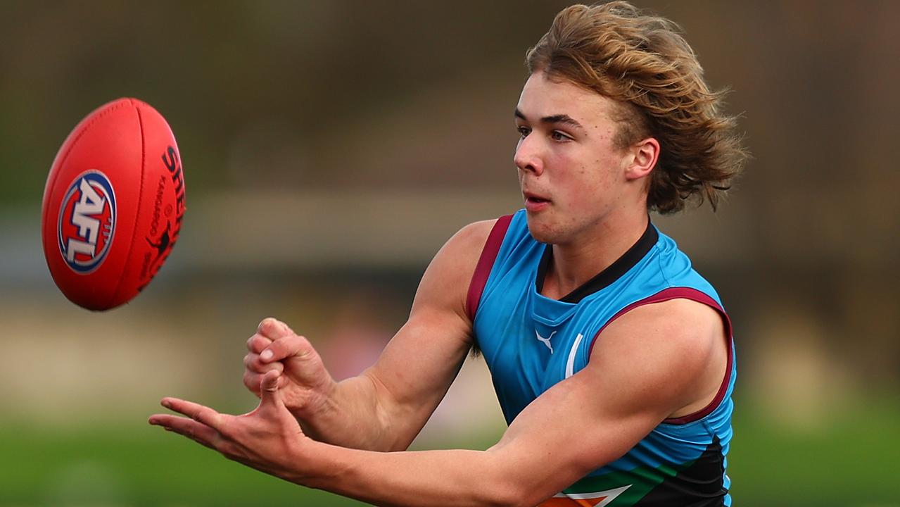 Ryley Sanders is one of the draft’s most intriguing stories. Picture: Getty Images