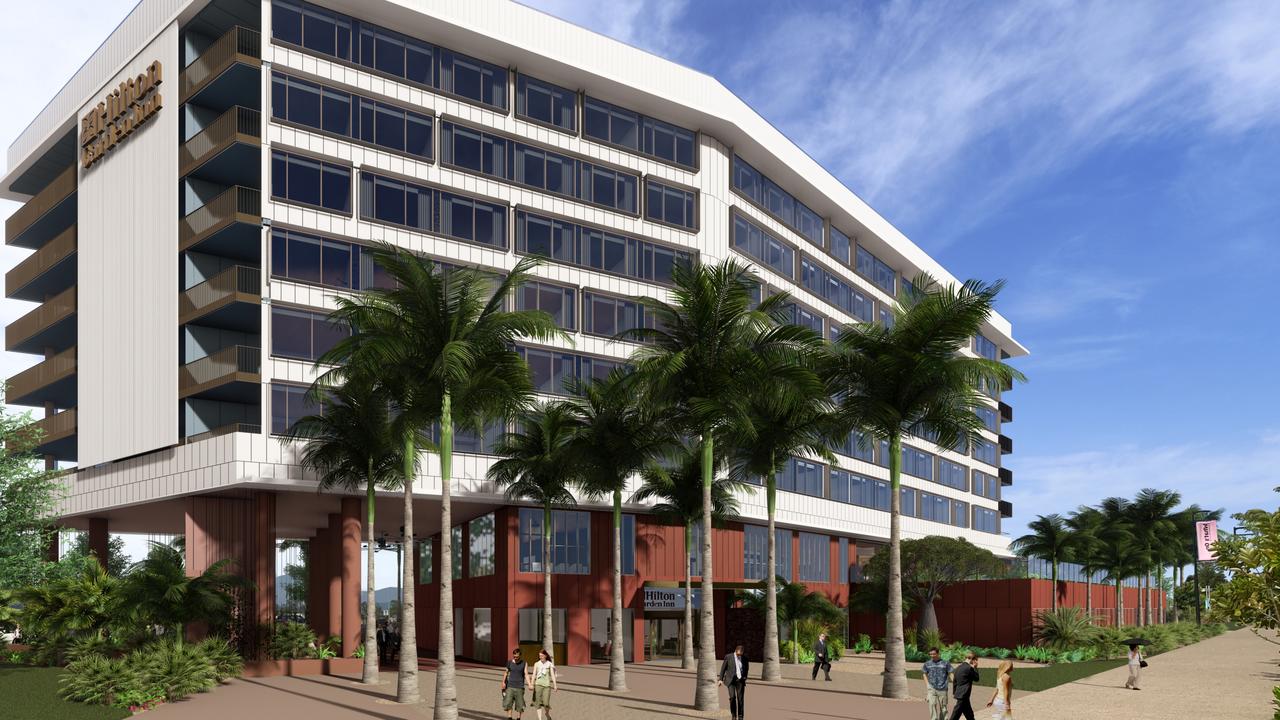 Exterior render of the Hilton Garden Inn Townsville. Picture: HHNQ.