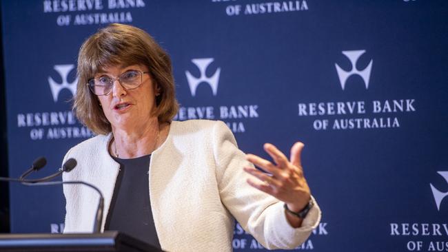 SYDNEY, AUSTRALIA. NewsWire Photos.December 10, 2024.RBA Governor, Michele Bullock holds a media conference discussing the Reserve Bank of AustraliaÃs monetary policy decision.Picture: NewsWire / Jeremy Piper