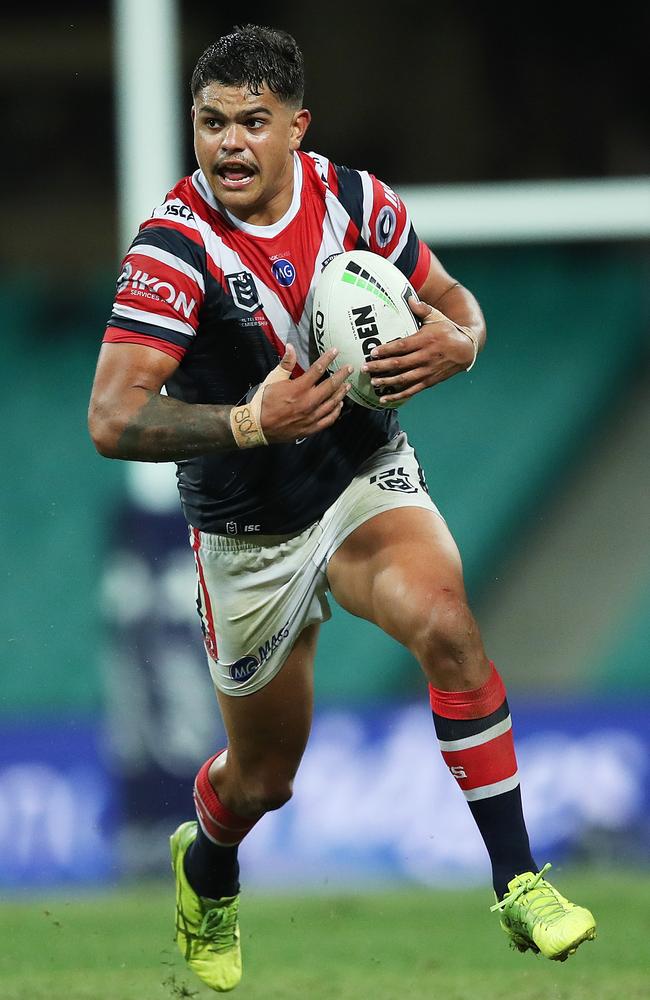 Roosters’ Latrell Mitchell has been fined by police over the altercation. Picture. Phil Hillyard