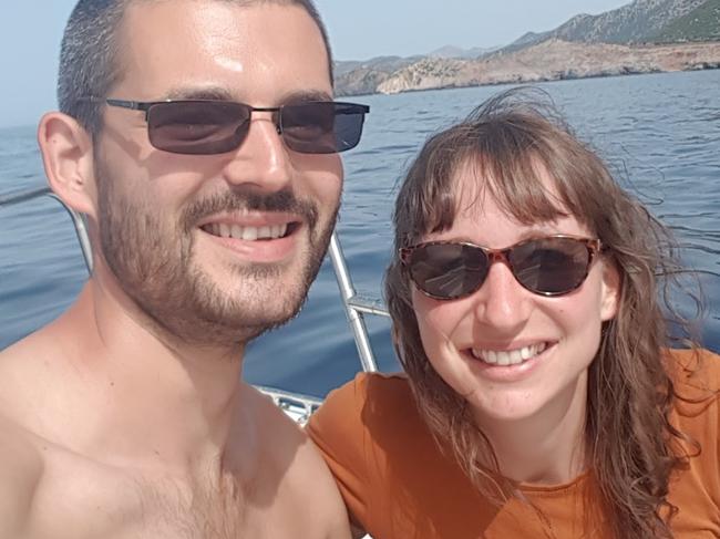 PIC BY @SIDESTEPPING_NORMAL / CATERS NEWS (PICTURED Mat at the beach. ) A young couple have revealed how they managed to live out their retirement dreams 30 years early - by ditching their jobs and moving to a idyllic Greek island where they can live on ?5000 a year. Steph, 30 and Mat Trott, 34, from Burgess Hill, Sussex decided to leave their businesses as dog walkers in August 2018 and move to the small village Houmeri, in Rethimno, Crete, Greece. After getting fed up of living with Stephs parents - and even in a CARAVAN while they scraped together money for a deposit to finally get on the property ladder, they decided to skip ahead 30 years and move to the Greek village theyd dreamed of retiring to. The pair spent ?50,000 of their savings to buy a two-bedroom villa, located in the quiet village, surrounded by olive trees and say its the best decision theyve made. SEE CATERS COPY