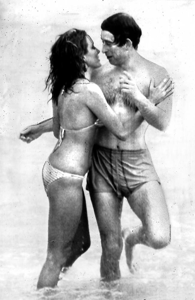 Aussie model Jane Priest caused a sensation when she ran up to Prince Charles and stole a kiss from him on Perth’s Cottesloe Beach in 1979.