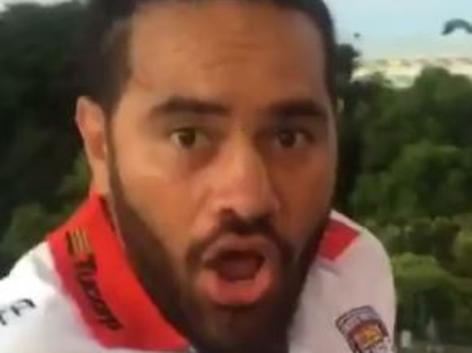 Konrad Hurrell was not happy with Andrew Fifita's prank.