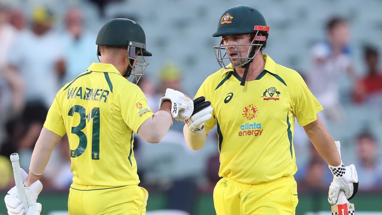 David Warner and Travis Head. Photo by Sarah Reed/Getty Images