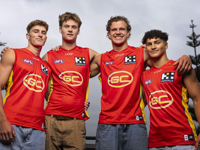 Will Graham, Ethan Read, Jed Walter and Jake Rogers joined the Suns last year. Picture: Daniel Pockett/Getty Images.