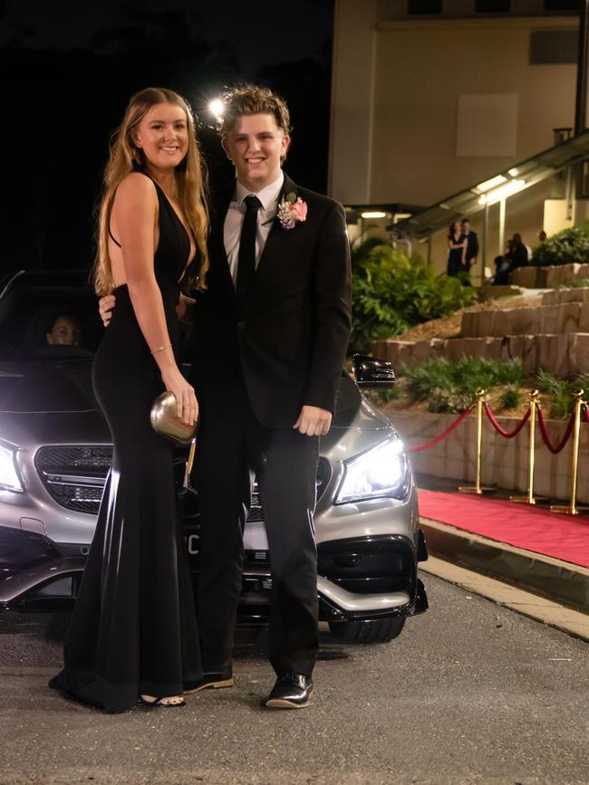Georgia Nelson and Eli Taylor. Hillcrest Christian College 2020 school formal. Photo: Supplied