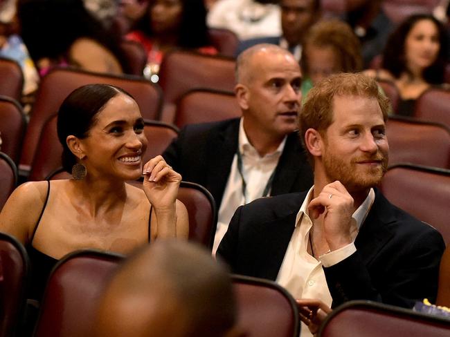 Meghan, Duchess of Sussex and Prince Harry, Duke of Sussex attend the Premiere “Bob Marley: One Love” in Kingston, Jamaica. Picture: Marcus Ingram/Getty Images