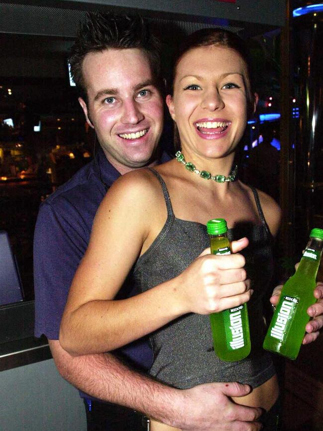 Jen Zummo and Baylee Rogers at Melbas in 2001.