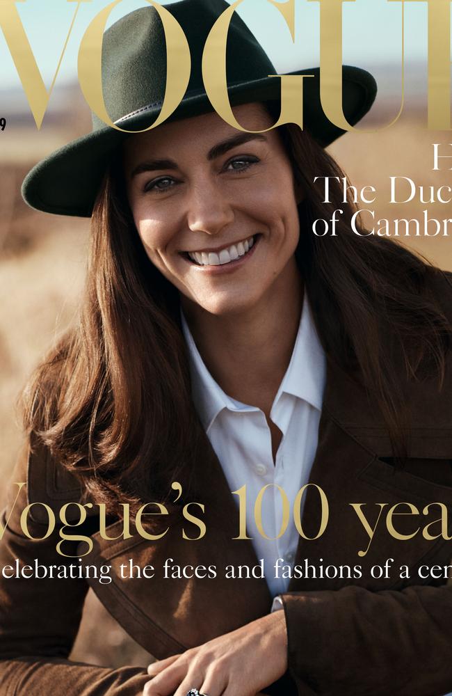 Kate on the cover of Vogue. Picture: JOSH OLINS
