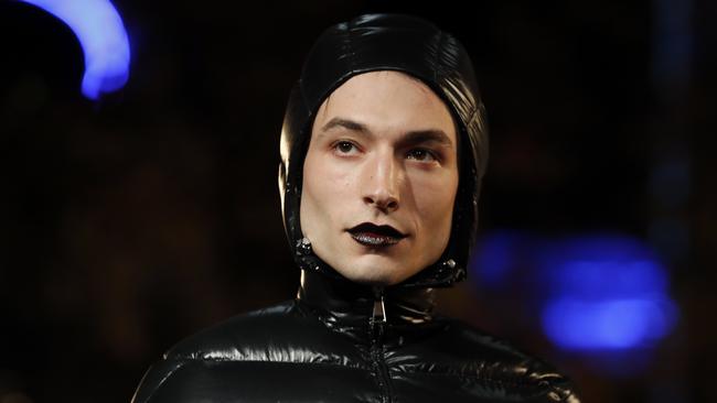 Actor Ezra Miller poses at the world premiere of the film 