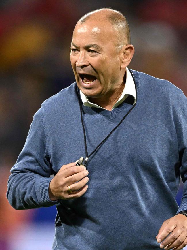 Eddie Jones at the Rugby World Cup. Picture: Sebastien Bozon/AFP