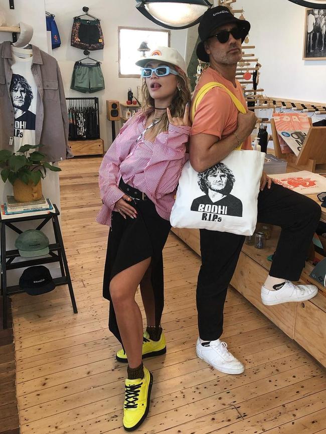 Rita Ora and Taika Waititi support a local business in Bondi. Source: Instagram