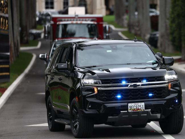 PALM BEACH, FLORIDA - JANUARY 16: President-elect Donald Trump's motorcade departs from Trump International Golf Club on January 16, 2025 in Palm Beach, Florida. With Trump's inauguration less than a week away, the Senate is holding confirmation hearings this week for many of his Cabinet picks, including Pete Hegseth for Defense Secretary, Pam Bondi for Attorney General and Marco Rubio for Secretary of State.   Michael M. Santiago/Getty Images/AFP (Photo by Michael M. Santiago / GETTY IMAGES NORTH AMERICA / Getty Images via AFP)