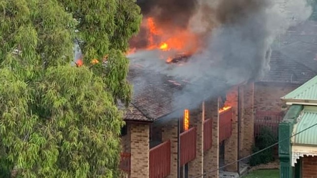 A man has suffered severe burns in Cooks Hill unit fire. Picture: Facebook/ Marilyn Lean