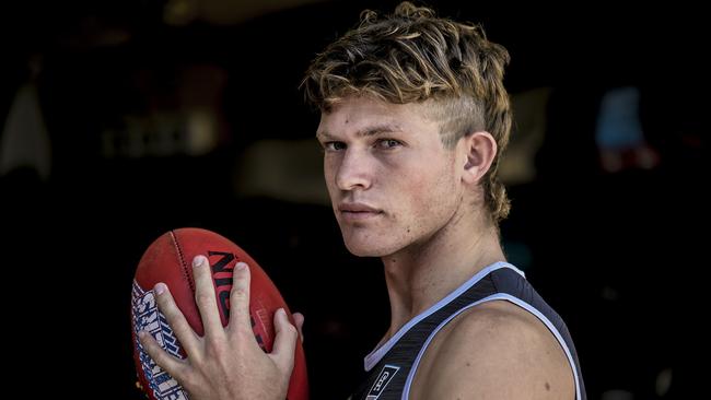 Port Adelaide high-flyer Mitch Georgiades. Picture: Roy Van Der Vegt