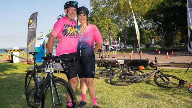 Damo Ioller and Andrea Kittel were at the NTRS Top End Gran Fondo 2023, Darwin. Picture: Pema Tamang Pakhrin