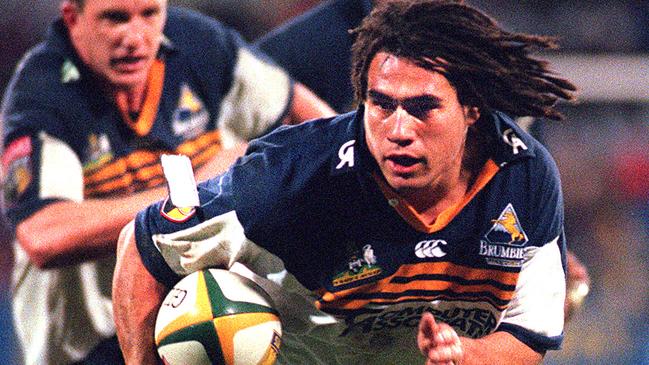 A young George Smith playing for the Brumbies.