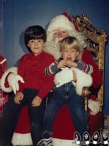  1985 ... Martin wasn't always so happy to see Santa. Picture: Mart...