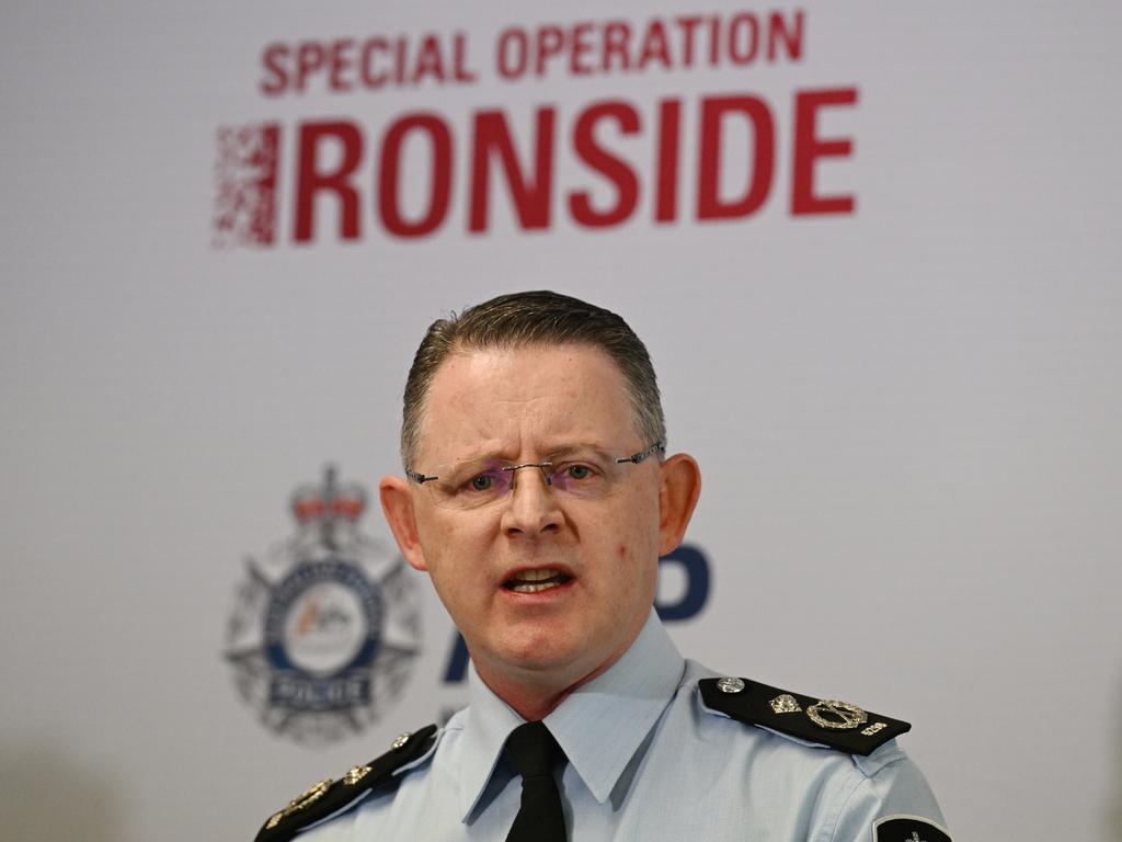 AFP Assistant Commissioner Nigel Ryan addresses the media on June 7 revealing the AFP will focus on targeting Italian mafia organised crime in Australia. Picture: Dean Lewins