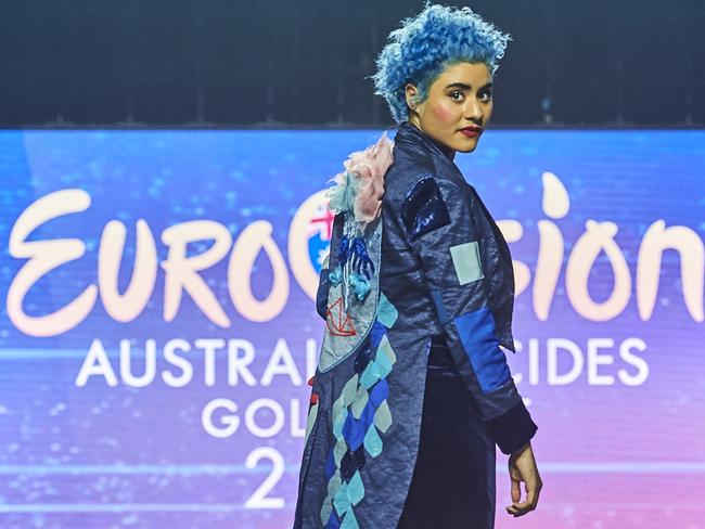 Montaigne at the Australia Decides competition to pick who represents the country at Eurovision. Picture: Supplied