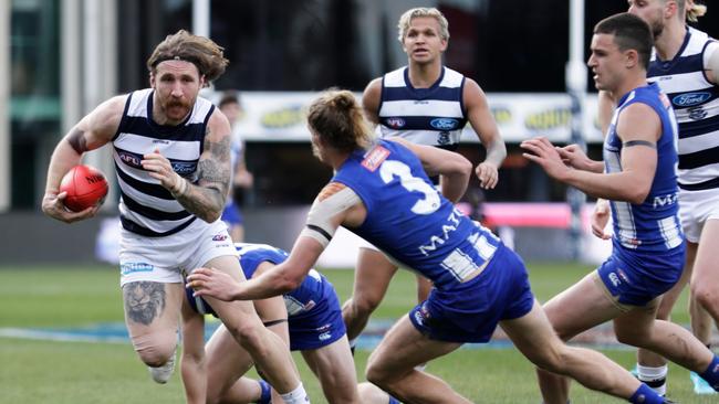 Geelong is the premiership favourite, despite sitting second on the ladder. Picture: Getty Images