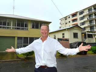 Ex- professional tennis player Mark Kratzmann announces his new property development in Maroochydore, The Ivy Picnic Point, which will begin construction soon. Picture: John McCutcheon