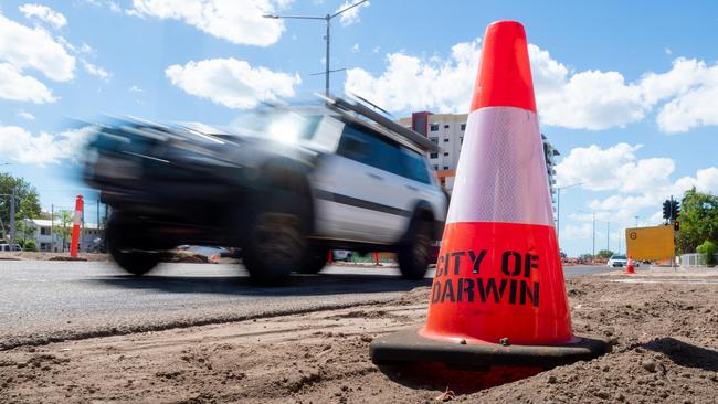 Leading property professional Glenn Grantham has slammed Darwin Council’s decision to carry out Daly St beautification road works at night. Picture: Che Chorley