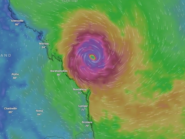 Windy.com's forecast track map for the system on Sunday March 2.